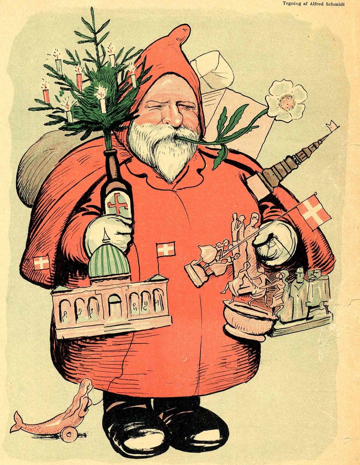 Satiretegning fra Klods Hans no. 12, 1911